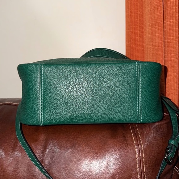 ‼️ Coach Cary Soft Pebble Green Leather Shoulder Bag - Picture 8 of 12
